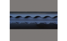 Aluminum lashing rail semicircular (2000 x 50 x 11.5 mm) anodized black C35