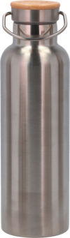 Camplife Edelstahl Isolierflasche mit Bambusdeckel 750 ml