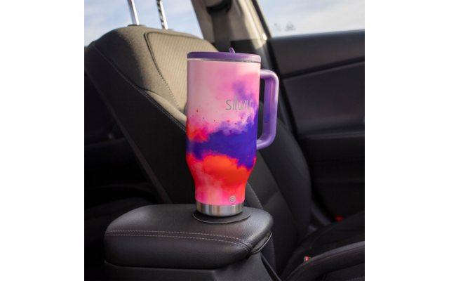 Product afbeelding Silwy Magnet Tumbler Isolierbecher aus Edelstahl mit Griff und Metall-Nano-Gel-Pad 900 ml 1