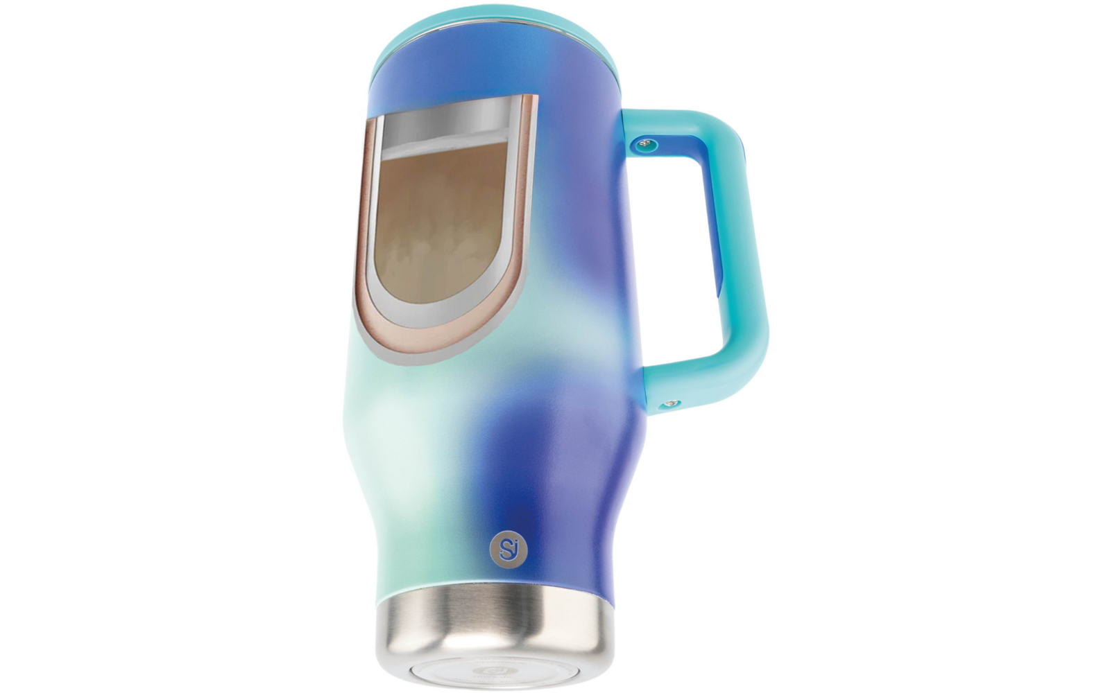 Product afbeelding Silwy Magnet Tumbler Isolierbecher aus Edelstahl mit Griff und Metall-Nano-Gel-Pad 900 ml 1