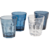 Bo-Camp drinkglas Mix&Match 200 ml blauw - 4-delige set