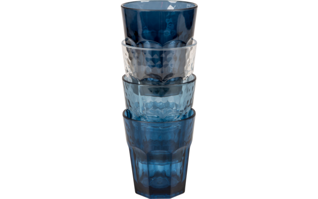 Bo-Camp drinkglas Mix&Match 200 ml blauw - 4-delige set