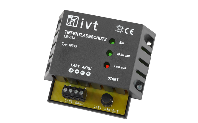 IVT Deep discharge protection with battery status indicator 12 V 16 A