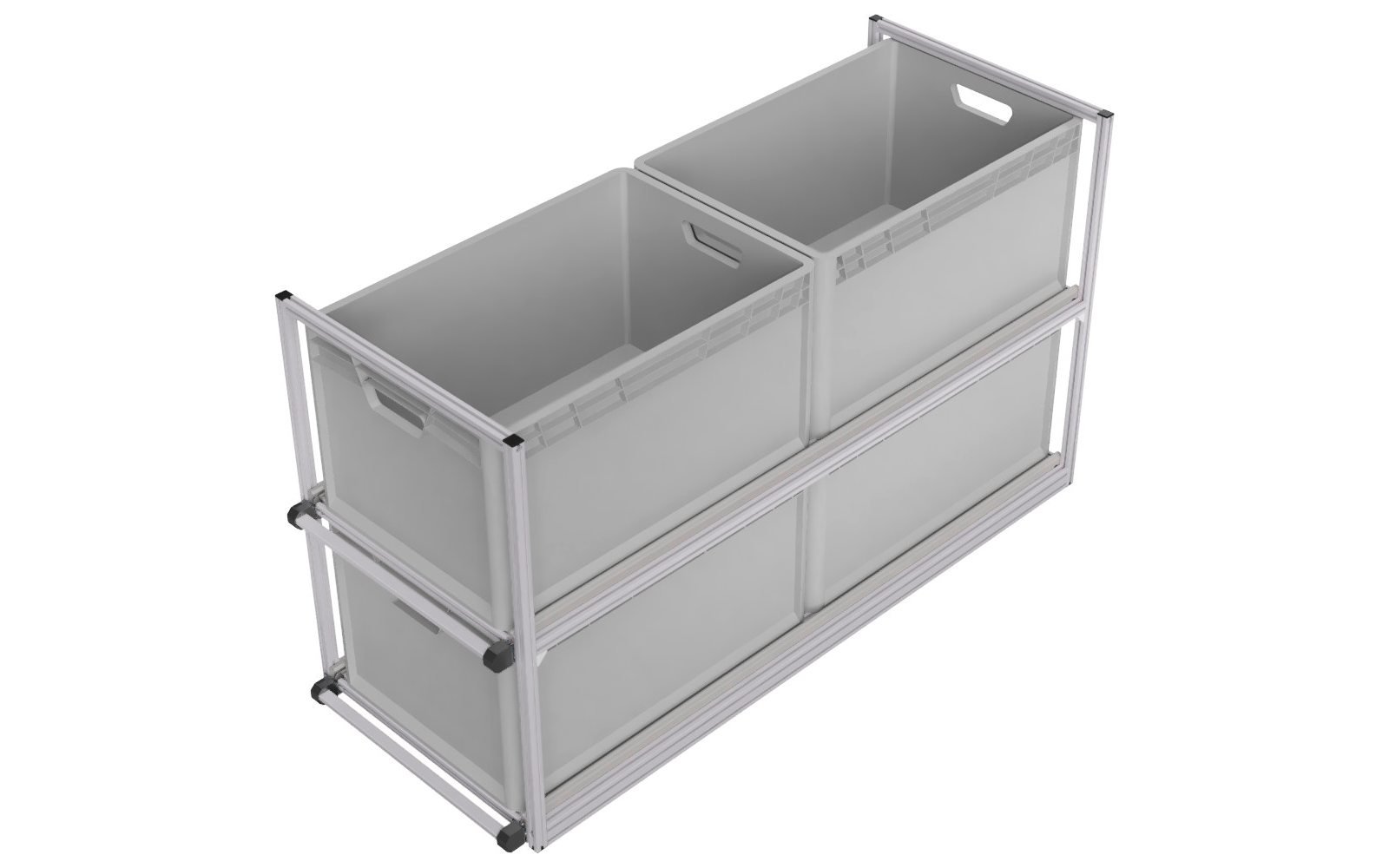 Produktbild SYS-RACK Kastenwagen Heckauszug Regalsystem 120 cm Auszugtiefe 1