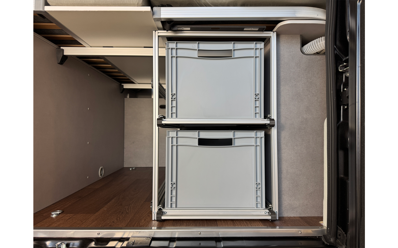 Produktbild SYS-RACK Kastenwagen Heckauszug Regalsystem 120 cm Auszugtiefe 1