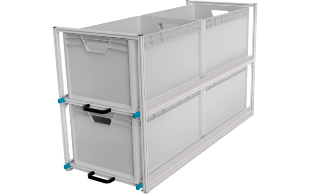 Produktbild SYS-RACK Kastenwagen Heckauszug Regalsystem 120 cm Auszugtiefe 1