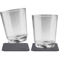 Silwy Tritan-Magnetgläser mit Untersetzer 2er Set  (250 ml) Classic