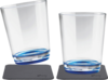 Silwy Tritan-Magnetgl&auml;ser mit Untersetzer 2er Set  (250 ml) Blau