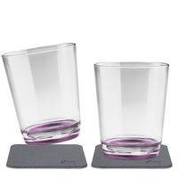 Silwy Tritan-Magnetgläser mit Untersetzer 2er Set  (250 ml) Beere