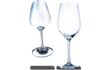 Verres à vin magnétiques en cristal avec dessous de verre 2 pcs (250 ml) silwy®