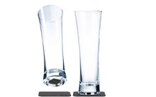 silwy® Magnet-Kristallgläser BIER mit Untersetzer 