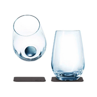 silwy® Magnetic Crystal Glasses Longdrink with Coaster 4 pcs (400 ml)