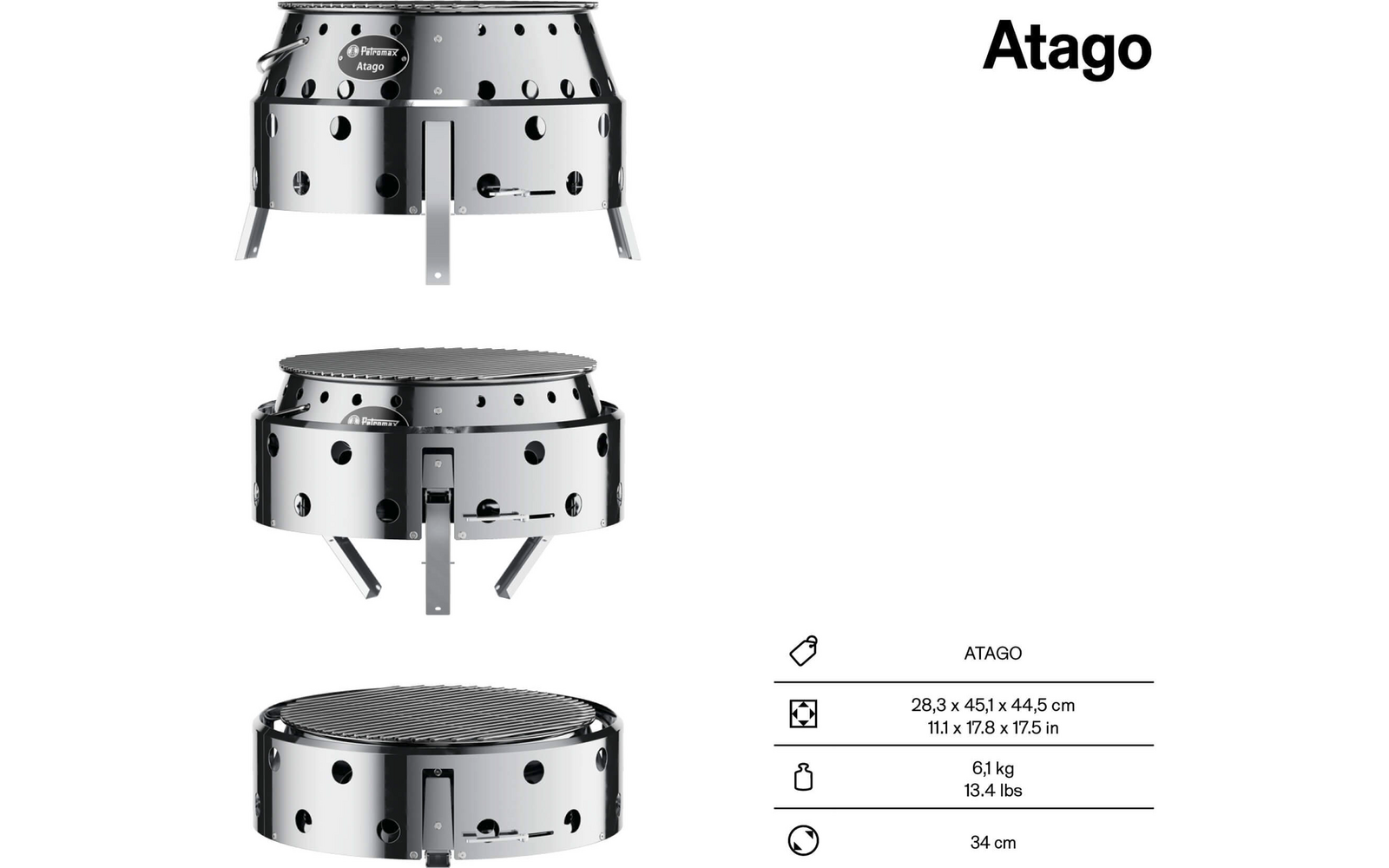 Product afbeelding Petromax Atago BBQ Grill inklapbare barbecue 1