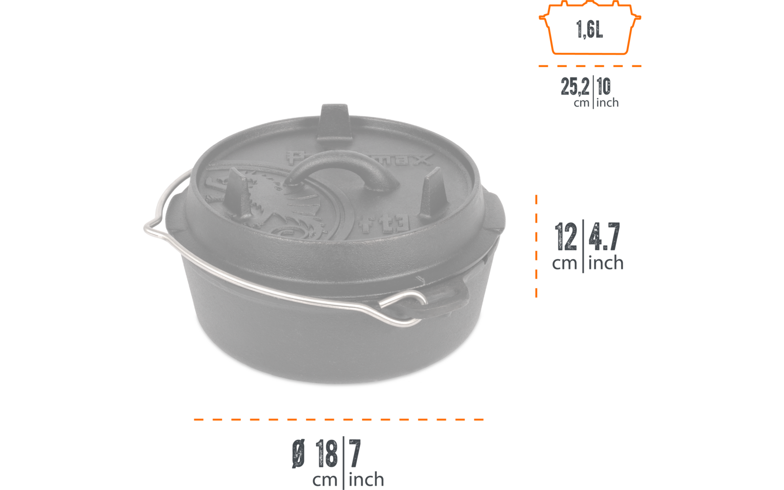 Imagen del producto Olla holandesa con tapa Dutch Oven Petromax 1