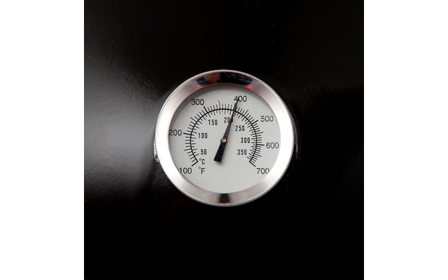 All Grill Paella World Emaillierte Backhaube mit Abdampfvorrichtung und Thermometer 36 cm schwarz
