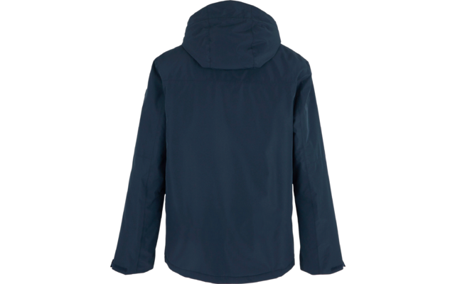 Dunkelblaue Kapuzenjacke von hinten