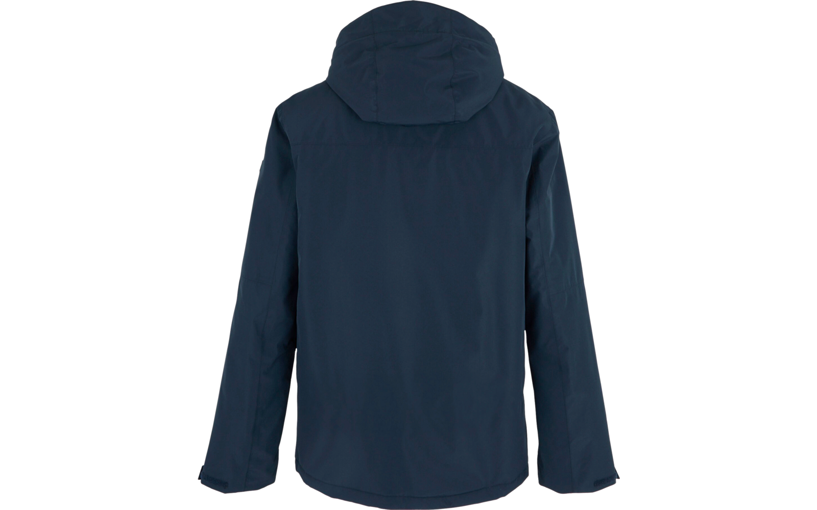 Dunkelblaue Kapuzenjacke von hinten