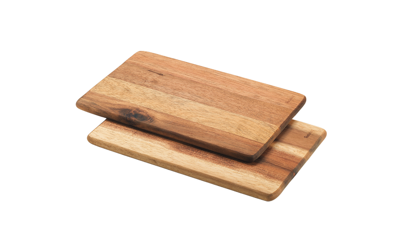 Zwei übereinander liegende Schneidebretter aus Holz