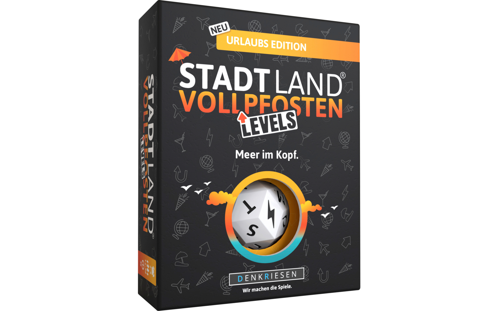 Product afbeelding Denkriesen Stadt Land Vollpfosten Levels Kartenspiel 4 Level Wortspiel 1