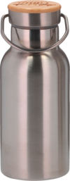 Camplife Edelstahl Isolierflasche mit Bambusdeckel 350 ml