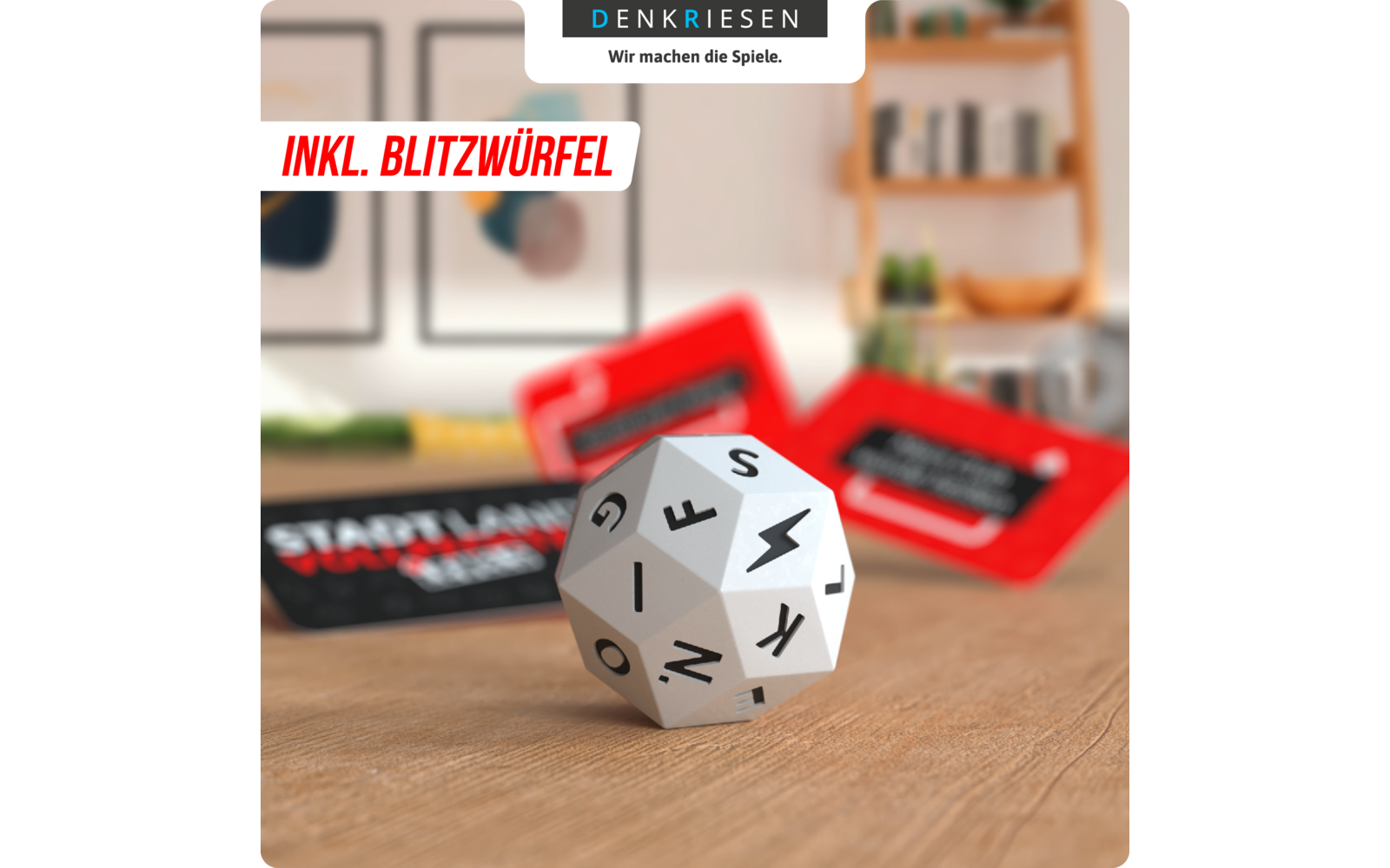 Product afbeelding Denkriesen Stadt Land Vollpfosten Levels Kartenspiel 4 Level Wortspiel 1