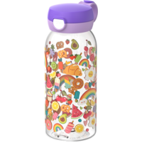 Mepal Campus Kinder-Trinkflasche mit Klappdeckel auslaufsicher 600 ml Food Fest