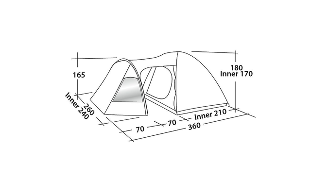 Easy Camp Blazar 400 Steel Blue dome tent