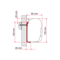 Fiamma Kit AS 110 awning adapter for Fiamma F45
