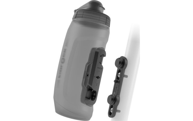 Fidlock Twist Bottle Bike Base Drinking Bottle With Holder System Transparent Black 590 ml