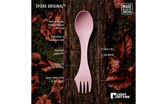 LightMyFire Spork Original cutlery made of bioplastic (set of 4)