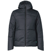 Schwarze Steppjacke mit Kapuze und Reißverschluss