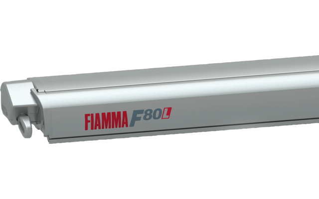 Fiamma F80L 500 Markise Gehäusefarbe Titanium Tuchfarbe Royal Blue 500 cm