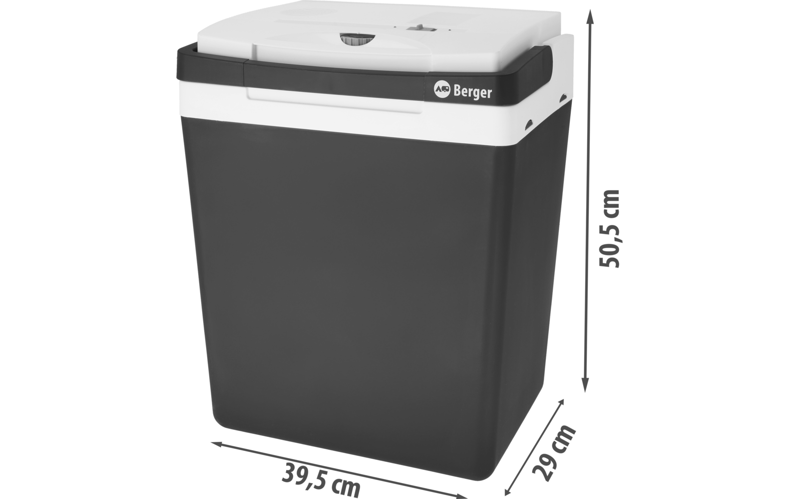 Schwarzer und weißer Papierkorb mit Abmessungen 50,5 cm Höhe, 39,5 cm Breite, 29 cm Tiefe