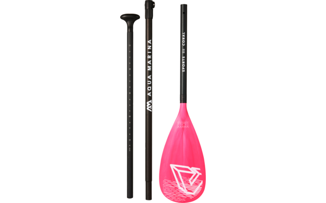 Aqua Marina Sports III Koraal Verstelbare Aluminium Peddel roze/zwart