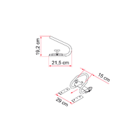 Syst&egrave;me de blocage des pneus arri&egrave;re Moto Wheel Chock Rear Fiamma