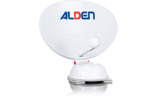 Alden Satellite TV Set consisting of AS4 80 HD SKEW antenna including S.S.C. HD control module and Ultrawide TV