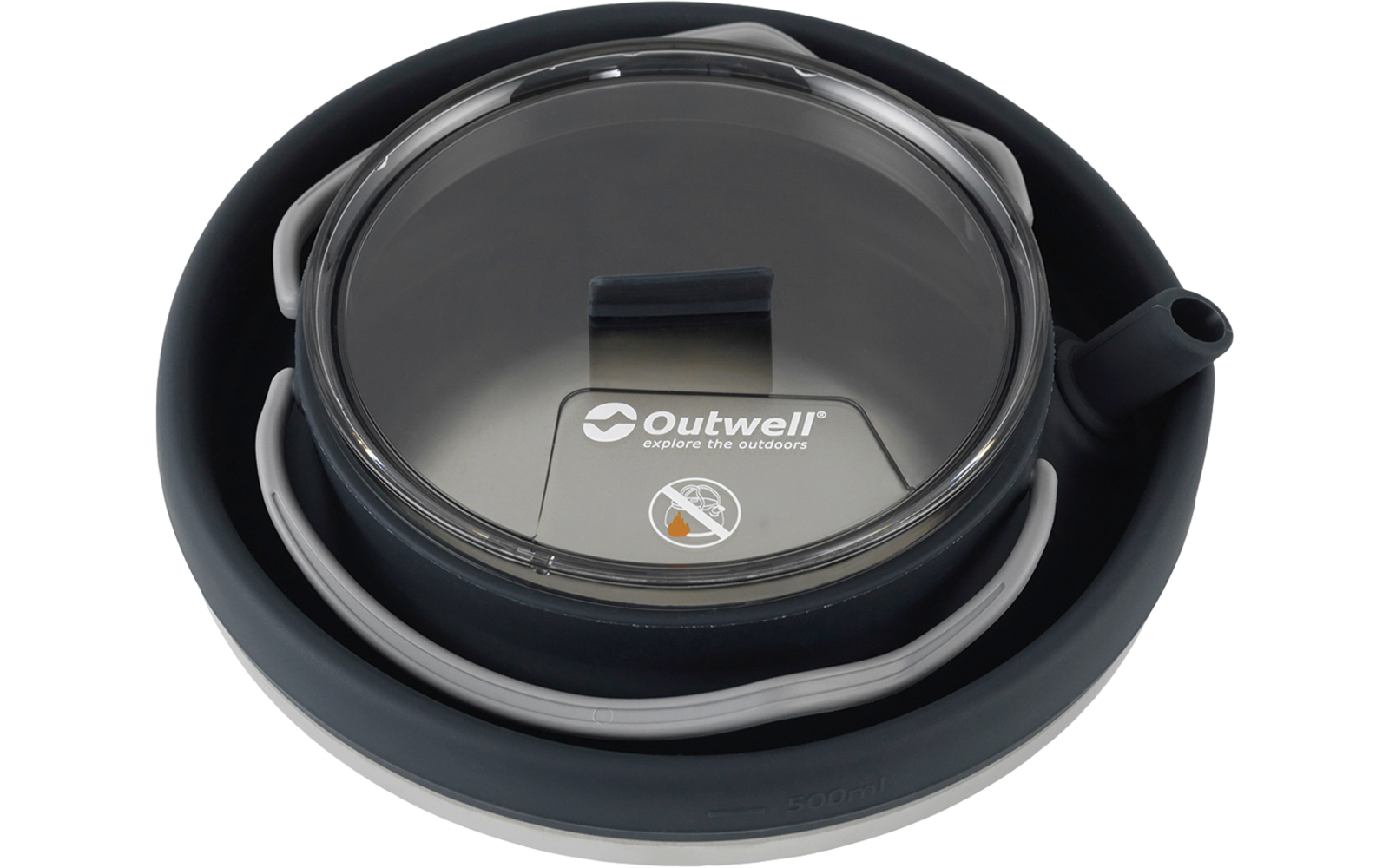 Zwarte digitale keukenweegschaal met verlicht display en ronde vorm