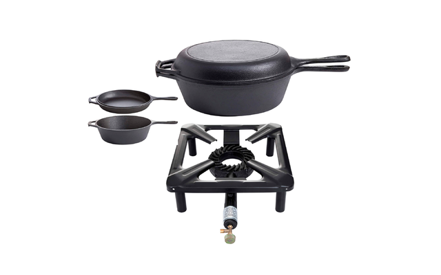 All Grill stool cooker set small with cast iron pan 26 cm without ignition fuse