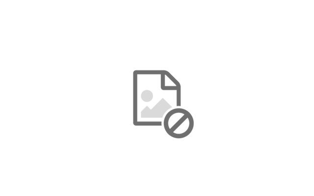Pictogram van een document met een kleine afbeelding en een overliggende cirkel met diagonale streep op witte achtergrond
