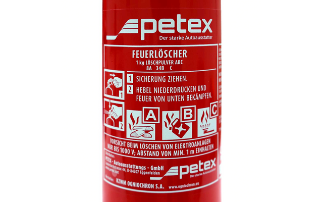 Produktbild Petex ABC-Feuerl&ouml;scher mit Manometer und Halterung 1