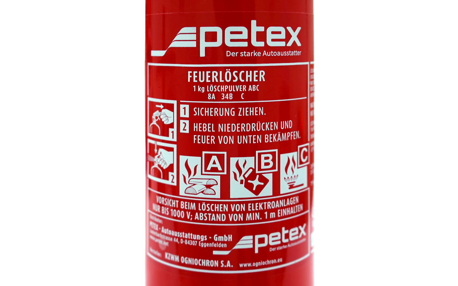 Produktbild Petex ABC-Feuerl&ouml;scher mit Manometer und Halterung 1