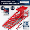 Kleines Produktbild Werkthor hydraulische Auffahrrampen 2er-Set h&ouml;henverstellbar bis zu 4 Tonnen 1