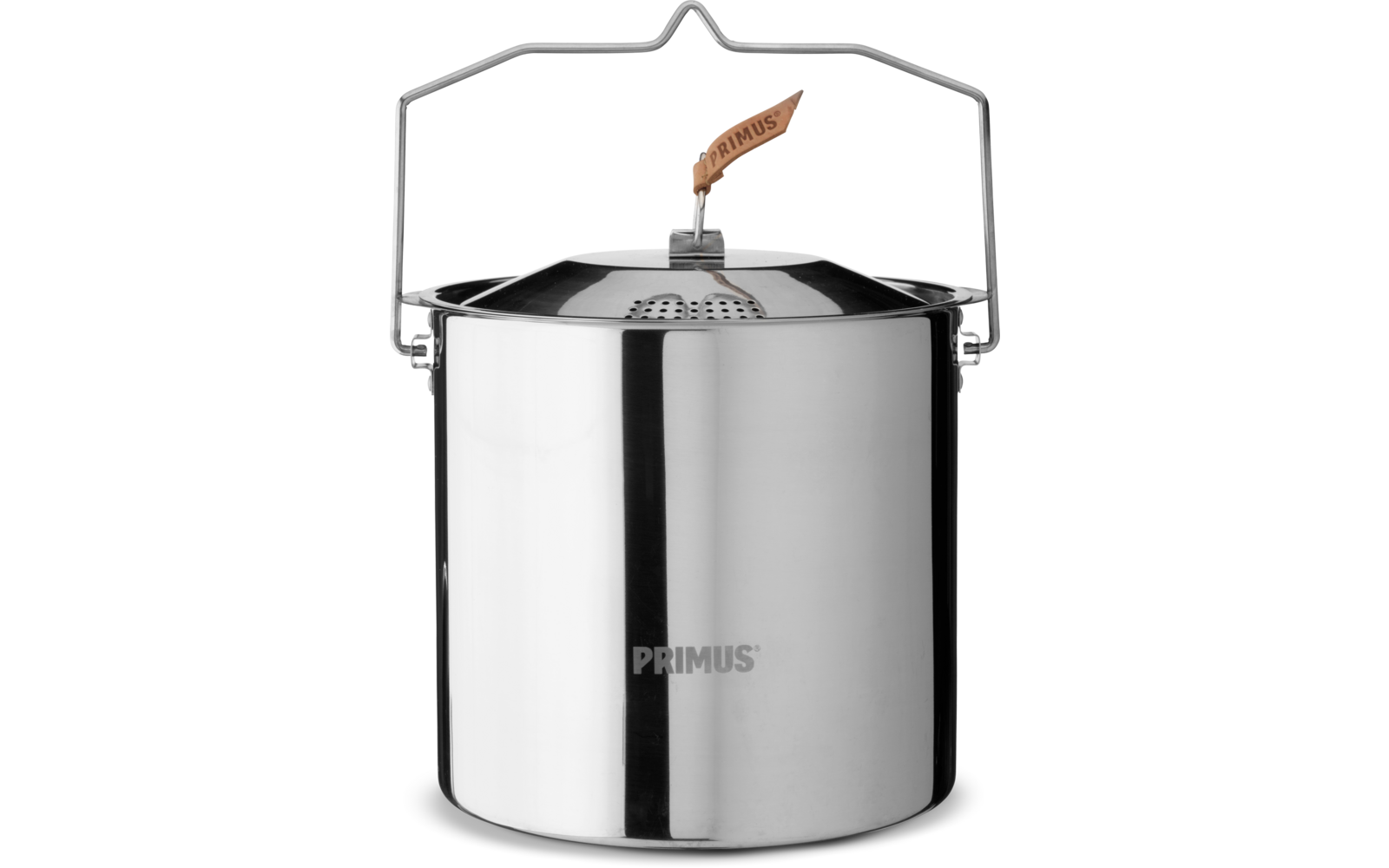 Product afbeelding Primus CampFire Campingtopf aus Edelstahl mit Siebdeckel und Metallb&uuml;gel 2-teilig 1