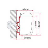 Adaptateurs de stores Rapido s&eacute;rie 9DF/9M/1 pour F45 400 cm Fiamma