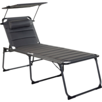 Wecamp Calva Sonnenliege 198 x 69 cm grau 