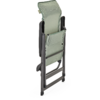Chaise pliante grise pliée avec assise en tissu