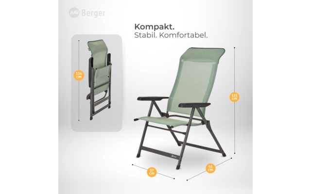 Produktbild Berger Iseo Luxus Klappstuhl (verschiedene Modelle) 1