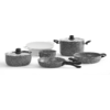 Kleines Produktbild Berger Stone Rock Topfset in Granit-Optik mit Antihaftbeschichtung 10 tlg.  1