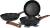 Gimex Black Line Holzdekor Pfannenset 3 teilig 