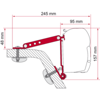 Fiamma Adapter Halterung Kit Wall Adapter F45 / F70 